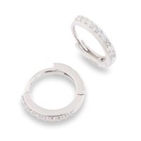 Orecchini Domar Gioielli Donna Orecchino cerchio argento 925 con zirconia cubica in Argento Cubic Zirconia EZA116471